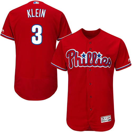 Phillies #3 Chuck Klein Red Flexbase Authentic Collection Stitched MLB Jersey